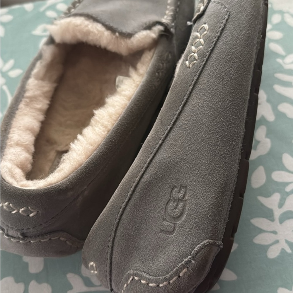 UGG Gray Suede Moccasins